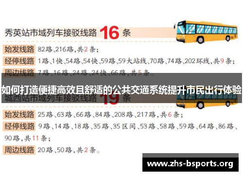 如何打造便捷高效且舒适的公共交通系统提升市民出行体验 如何打造便捷高效且舒适的公共交通系统提升市民出行体验