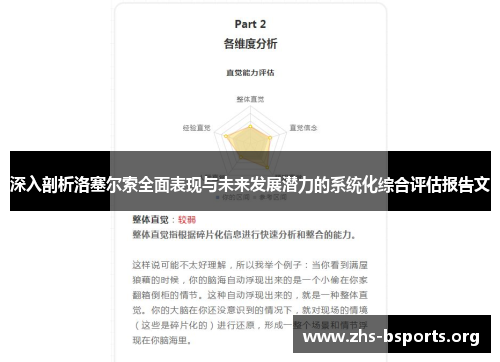 深入剖析洛塞尔索全面表现与未来发展潜力的系统化综合评估报告文